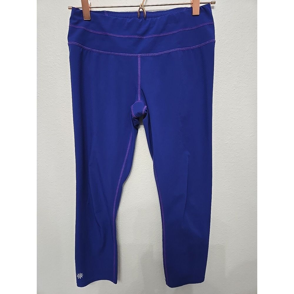 Athleta Leggings Womens‎ Size Small Blue Be Free Running Back Pockets Long